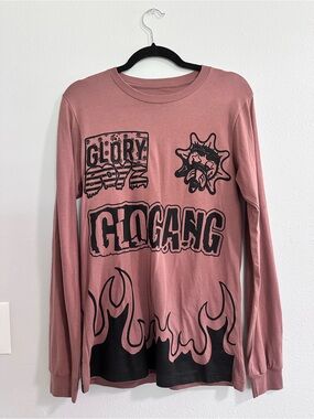 Long Sleeve Graphic Tee - Dusty Rose for Men